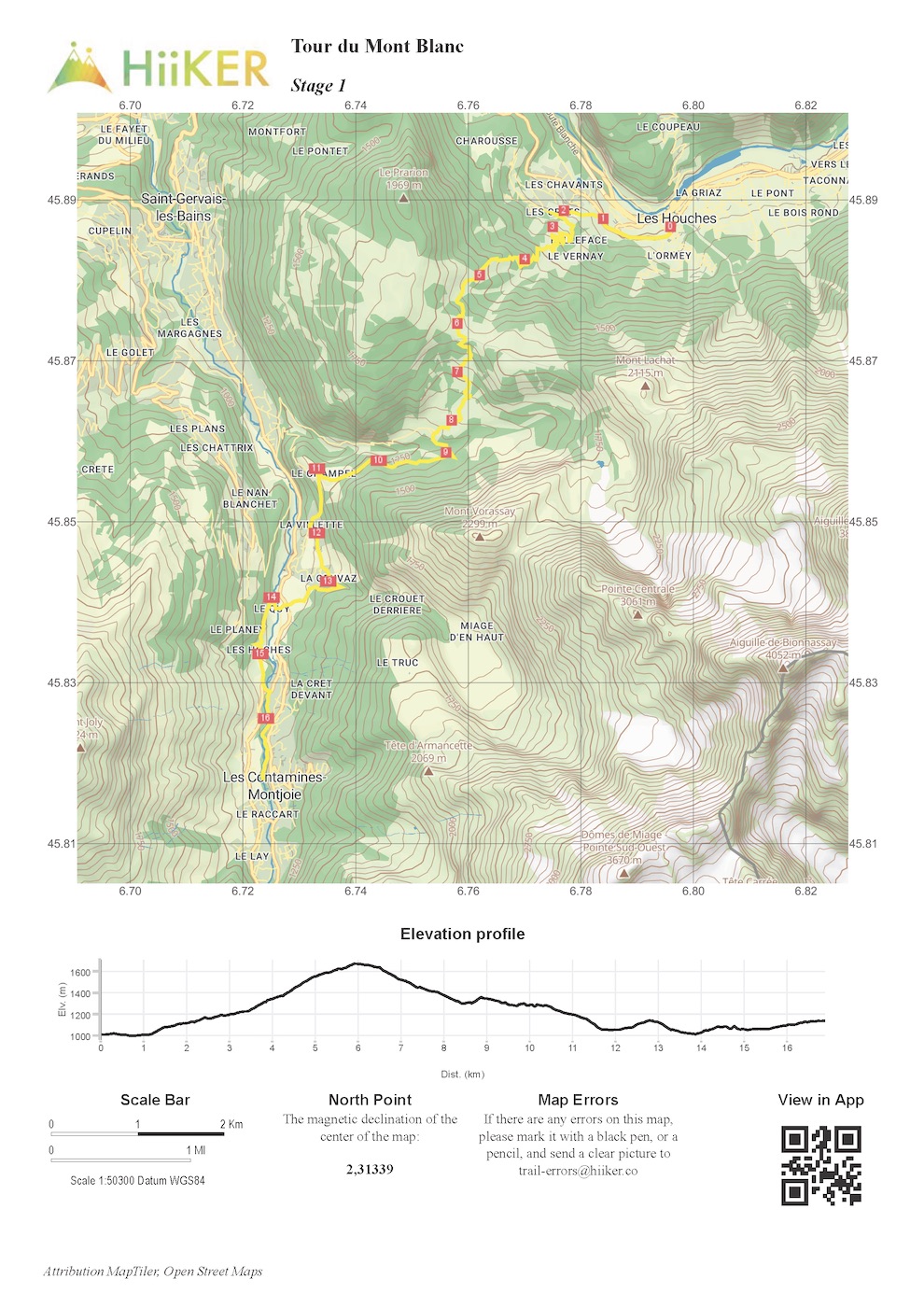 Sample Print Map Hiiker