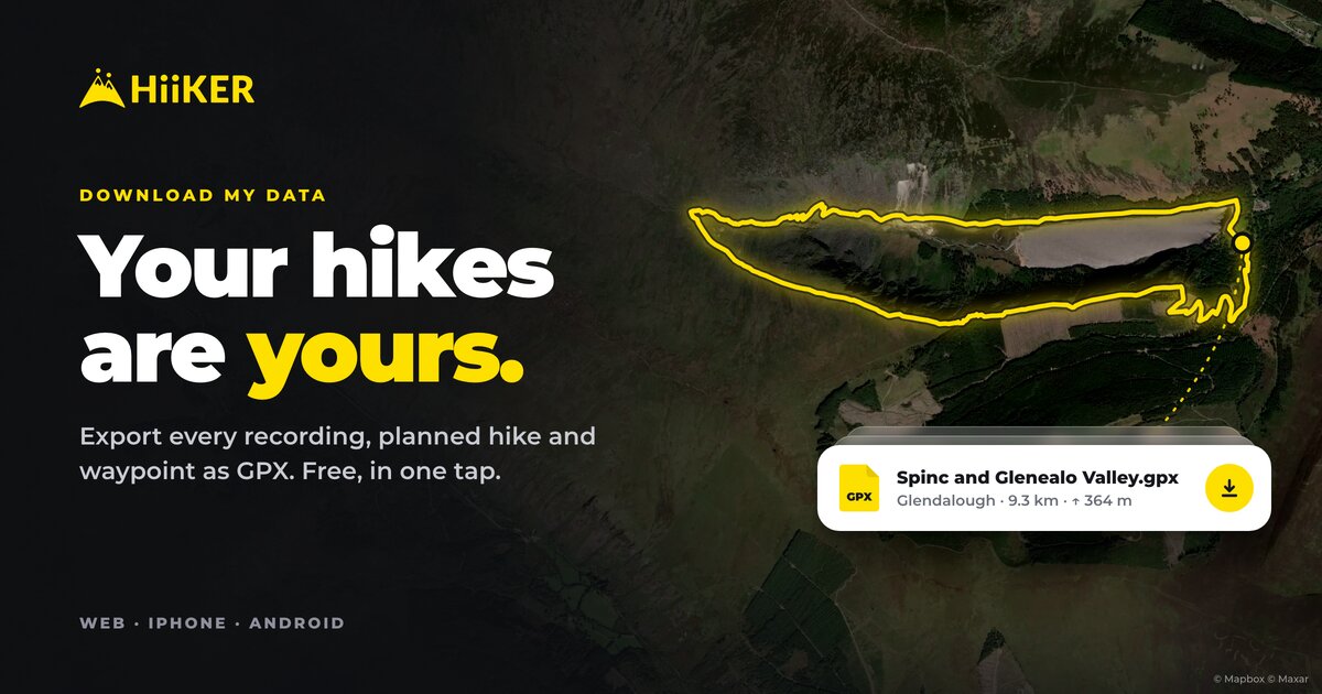 Your hikes are yours: export your hiking data from HiiKER, free
